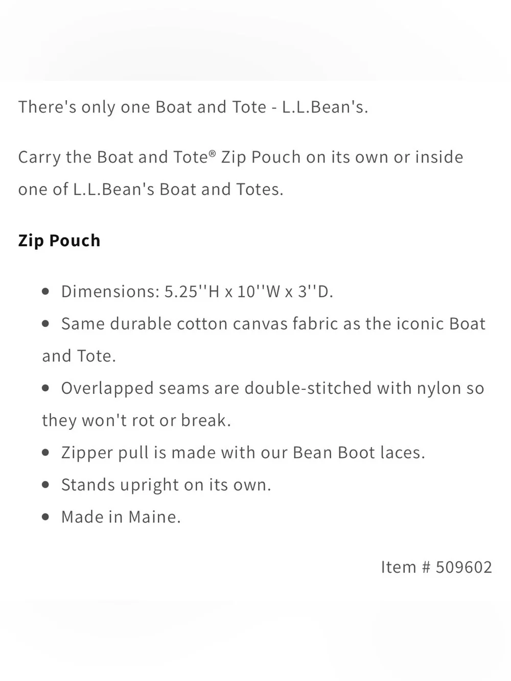 L.L. Bean Boat & Tote Canvas Travel Pouch - Cream & Red Plaid, 5”x10”